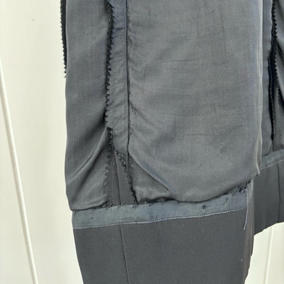 Vintage 1960s Teal Traina Dress Black Mod Unique Collectible Minimal Monochrome - Picture 13 of 16